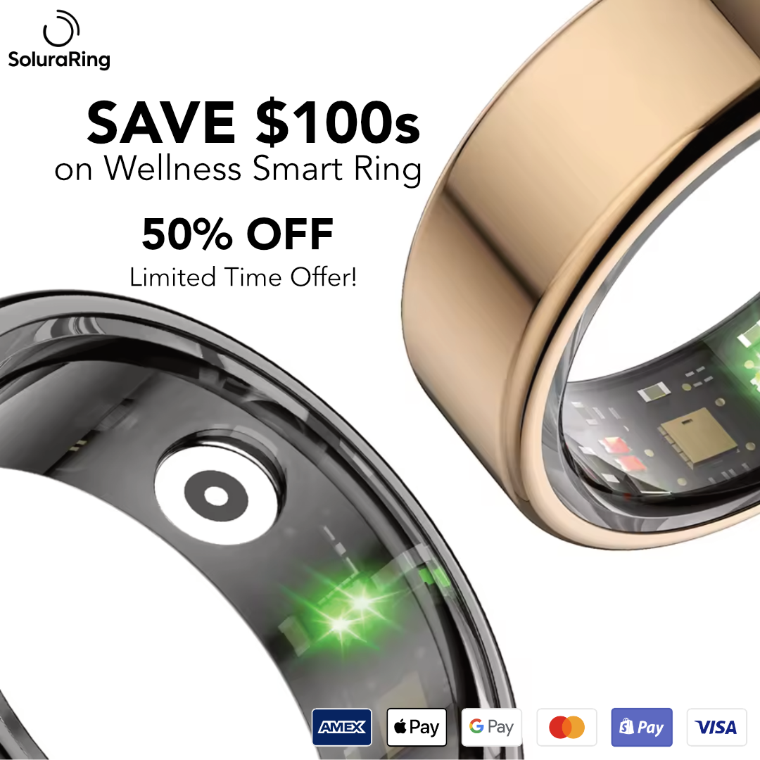 SoluraRing™ Aus No.1 Wellness Smart Ring 60% OFF